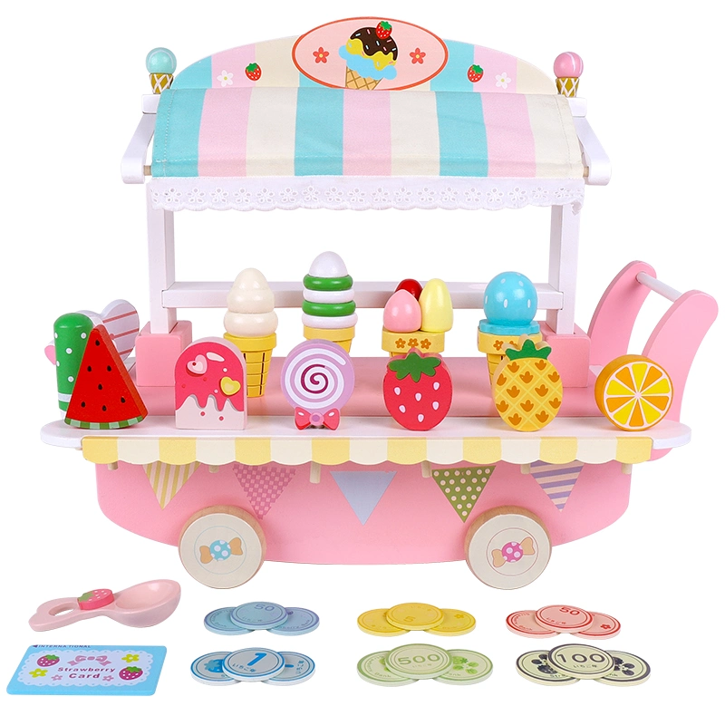 Wooden Play House Afternoon Tea Dessert Set Children′ S Role-Playing Kitchen Toys Wooden Toys