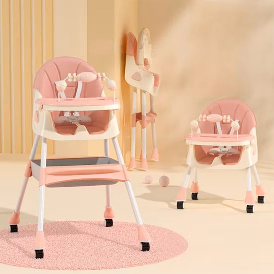 Silla de alimentación alta para bebés, mesa portátil para niños, plegable