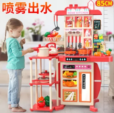 Juego de utensilios de cocina para niños de 85 cm, juego de utensilios de cocina para bebés, juguetes de mesa de simulación