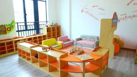 Aula de jardín de infantes, mesa y silla para niños, guardería, muebles escolares de plástico para niños, juegos al por mayor