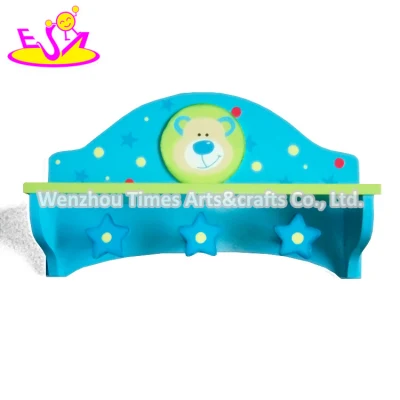 Perchero de madera para niños decorativos al por mayor con 3 clavijas W09b087