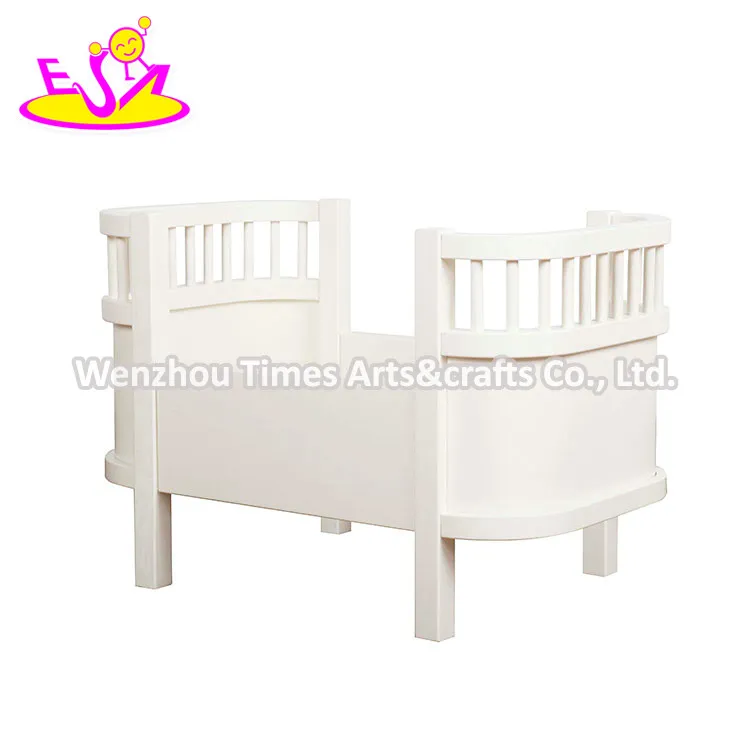 Mini muebles de diseño clásico, cama de muñeca de madera de juguete para niños, juego de simulación W06b131b