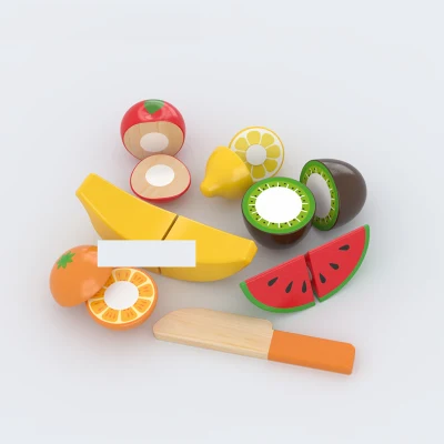 Juguetes de madera para frutas Juego de juguetes de madera Juego de frutas para cortar madera