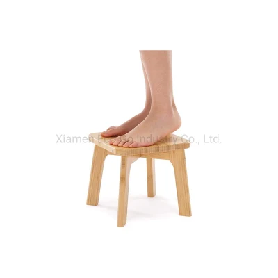 Taburete de madera de bambú para niños y adultos, ideal para cocina, baño y soporte para plantas