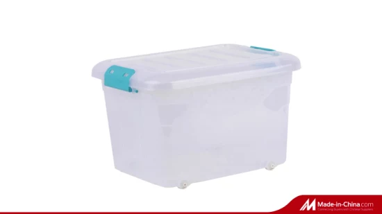 Caja de almacenamiento de juguetes para niños de plástico transparente